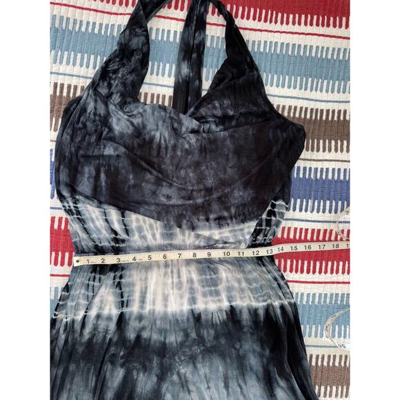 Forever Cute Tie Dye T-Shirt Material Halter Top Jumpsuit Romper Sz L - Picture 4 of 8